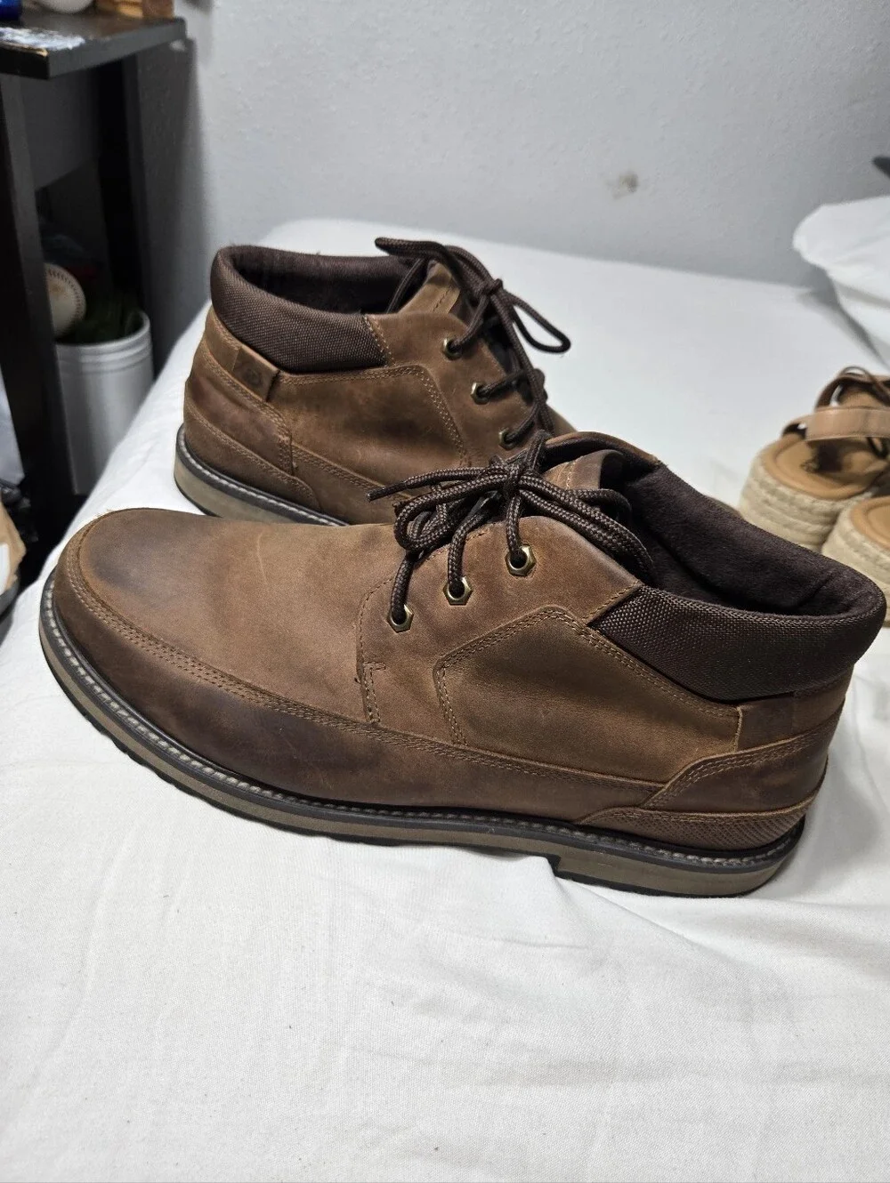 Dunham Byrne WP Chukka CJ0853 Mens Brown Extra Wide 4E Chukkas Boots Sz 12